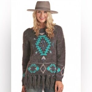 NWOT Powder River Outfitters by Panhandle Chenille Aztec sweater sz XXL